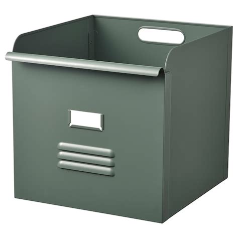 ikea green metal box|ikea boxes with lids.